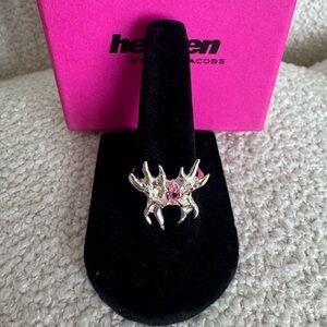 New Heaven by Marc Jacob Rare Sterling Silver Pink Sapphire Spike Handmade ring